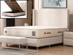 Lit Coffre Coco - Velours Blanc Cassé – Image 6