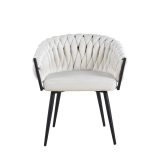Chaise Tréssée Velours Coloris Au Choix