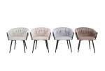 Chaise Tréssée Velours Coloris Au Choix – Image 2