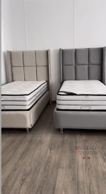 Lit Coffre Rio - Velours Gris 90x190 – Image 2