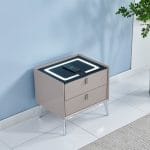 Chevet À Induction Taupe Argent