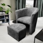 FAUTEUIL LINA GRIS/ BEIGE – Image 2