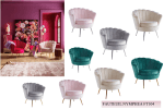 Fauteuil Nymphea Pied Gold Coloris Aux Choix