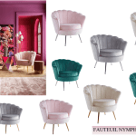 Fauteuil Nymphea Pied Gold Coloris Aux Choix