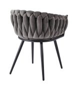 Chaise Tréssée Velours Coloris Au Choix – Image 6