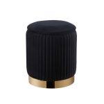 Pouf P03 D35xH42cm Piétement Gold Velours Coloris Aux Choix – Image 7