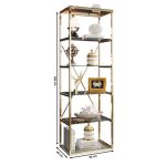 Bibliothèque ARYA Inox/ Gold Transparent – Image 5