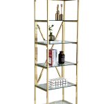 Bibliothèque ARYA Inox/ Gold Transparent