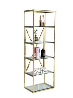 Bibliothèque ARYA Inox/ Gold Transparent
