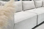Canapé Élégance Chenille Modulable Blanc Cassé 4+1 – Image 4