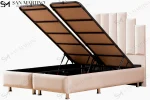 Lit Coffre Natura - Velours Beige – Image 4