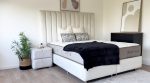 Lit Coffre Athena - Velours Blanc Cassé – Image 6