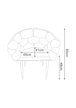 Chaise Ballon Velours Coloris Au Choix – Image 9