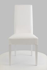 Chaise KIRA Blanc Pieds Laqués Blanc – Image 3