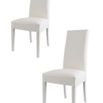 Chaise KIRA Blanc Pieds Laqués Blanc