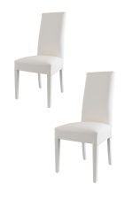 Chaise KIRA Blanc Pieds Laqués Blanc
