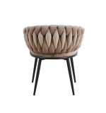 Chaise Tréssée Velours Coloris Au Choix – Image 7