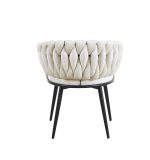 Chaise Tréssée Velours Coloris Au Choix – Image 12