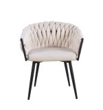 Chaise Tréssée Velours Coloris Au Choix – Image 13