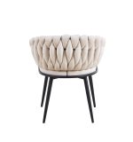 Chaise Tréssée Velours Coloris Au Choix – Image 15