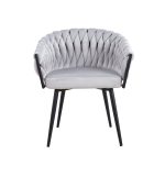 Chaise Tréssée Velours Coloris Au Choix – Image 17
