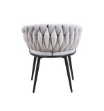 Chaise Tréssée Velours Coloris Au Choix – Image 18