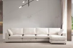 Canapé Modulable Julia 4+1 Velours anti taches