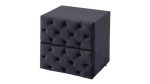 Chevet Capitonné Velours Gris Anthracite – Image 2