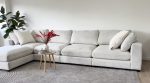 Canapé Julia Modulable Chenille 4+1 Pouf – Image 3
