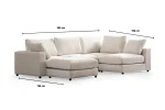 Canapé Julia Modulable Chenille 4+1 Pouf – Image 14