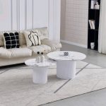 Gigogne Duo Pila En Céramique Marbre Blanc ou Beige
