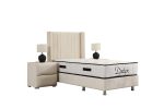 Lit Coffre Alma 90x190 Blanc Cassé