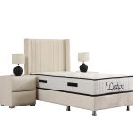 Lit Coffre Alma 90x190 Blanc Cassé