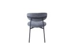 Chaise Lulu Pied Métal Noir Tissu Serge / Côtelé Coloris au choix – Image 3
