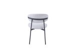 Chaise Lulu Pied Métal Noir Tissu Serge / Côtelé Coloris au choix – Image 6