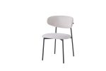 Chaise Lulu Pied Métal Noir Tissu Serge / Côtelé Coloris au choix