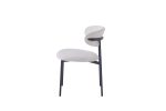Chaise Lulu Pied Métal Noir Tissu Serge / Côtelé Coloris au choix – Image 13