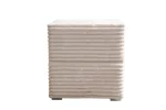 Lit Coffre Clara - Côtélé Blanc Cassé 160x200 – Image 9