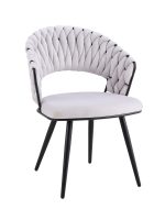 Chaise CAROLINA Pieds Métal Noir Velours Coloris au Choix – Image 2