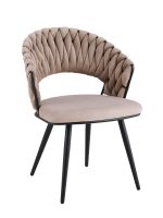 Chaise CAROLINA Pieds Métal Noir Velours Coloris au Choix – Image 8