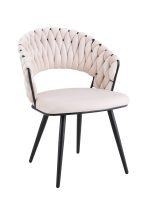 Chaise CAROLINA Pieds Métal Noir Velours Coloris au Choix – Image 11