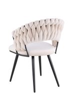 Chaise CAROLINA Pieds Métal Noir Velours Coloris au Choix – Image 12