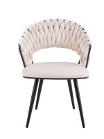 Chaise CAROLINA Pieds Métal Noir Velours Coloris au Choix – Image 13