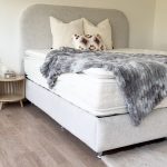 Lit Coffre Jade - Chenille Blanc Cassé