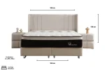 Lit Coffre ALMA - Velours Blanc Cassé – Image 8