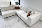 Canapé Azra Modulable Velours Blanc cassé – Image 2