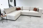 Canapé Azra Modulable Velours Blanc cassé – Image 4