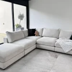Canapé Julia Modulable Chenille 4+1 Pouf
