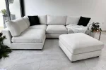 Canapé Julia Modulable Chenille 4+1 Pouf – Image 2