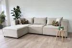 Canapé Elégance Velours Modulable 3+1 Pouf